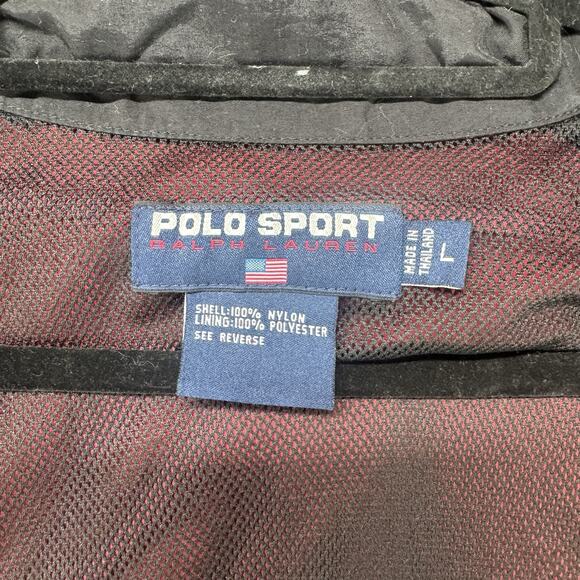 Vintage Y2K Polo Sport Ralph Lauren Windbreaker Men Large Full Zip Multi Pocket - Picture 10 of 13